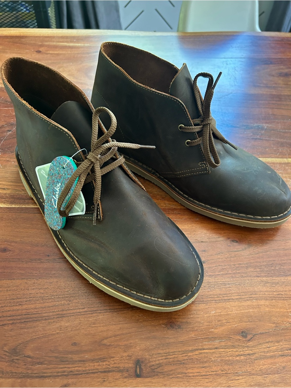 NWT Clarks Bushacre men's chukka boots beeswax leather